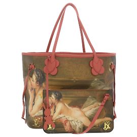LOUIS VUITTON Coleção Masters Neverfull MM Tote BOUCHER Rosa M43357 LV 67499SAM Rosa