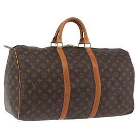 LOUIS VUITTON Bolsa Boston Monogram Keepall 50 M41426 Auth LV ka3393 Monograma