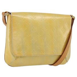LOUIS VUITTON Sac Thompson Street Monogram Vernis Gris M91008 LV Auth gh1867 Gris