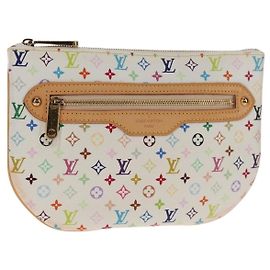 LOUIS VUITTON Monogram Multicolor Pochette GM Pouch White M60027 Auth 145858SAV White