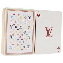 LOUIS VUITTON Carte da Gioco Monogram Multicolore Nero Bianco LV Auth 152420M Nero Bianco