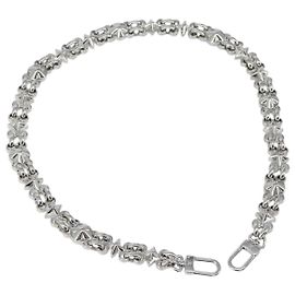 LOUIS VUITTON For Dauphine Shoulder Strap Stainless Steel Silver LV Auth 152702SAM Silvery