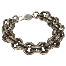 Chrome Hearts Double B Ring Bracelet Ag925 Silver Auth 132979SAM Silvery