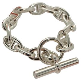 Hermès HERMES Bracciale Chene Dunkle MM Ag925 14 Link Argento Auth 132989SM Argento