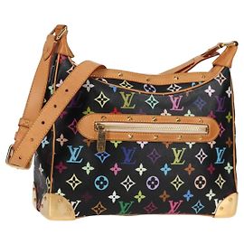 LOUIS VUITTON Borsa a Spalla Boulogne Multicolore Nera M92638 LV Auth BA4683SAV Nero