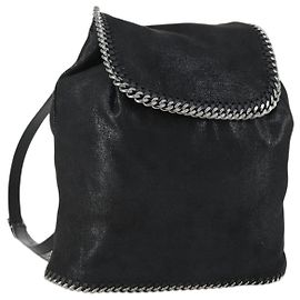 Autre Marque Stella MacCartney Falabella Shoulder Bag polyester Black Silver Auth 163286A Black Silvery