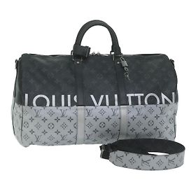LOUIS VUITTON Eclipse Split Keepall Bandouliere 50 Borsa Boston M43817 Auth 57012SM Monogramma
