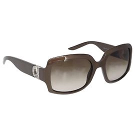 Gafas de sol Christian Dior de plástico marrón Auth 168776A Castaño