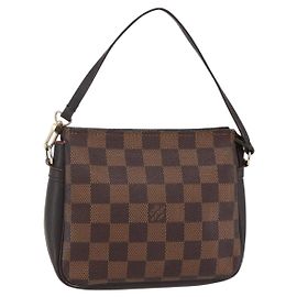 LOUIS VUITTON Make-up Tasche Damier Ebene N51982 LV Auth BA6543A Damier ebene