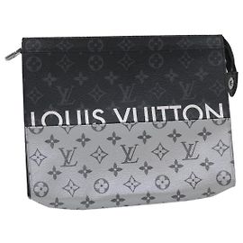 LOUIS VUITTON Pochette Voyage MM Monogram Split Borsa Clutch M63039 LV Auth ak168V Nero Argento
