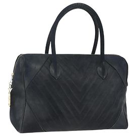 CHANEL Handtasche aus Lammleder Schwarz Gold CC Auth bs11142 Schwarz Golden