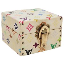 SCATOLA PER GIOIELLI Monogram Multicolore LOUIS VUITTON Bianca LV Auth 96899SV Bianco