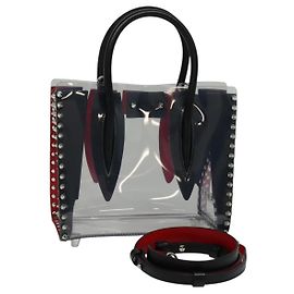 Bolsa de mão em vinil 2 em 1 transparente Auth BA154V Christian Louboutin Outro