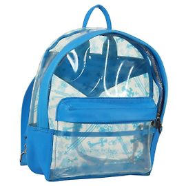 Chrome Hearts PVC BACK TO SCHOOL Backpack Vinyl Leather Blue Auth 134878SAM Blue