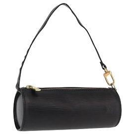 LOUIS VUITTON Epi Soufflot Pouch Pouch Black LV Auth 159569 Black