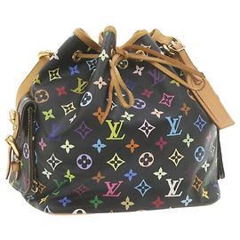 LOUIS VUITTON Borsa a Spalla Noe Monogram Multicolore Nera M42230 LV Auth am337bSAV Nero