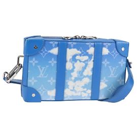 LOUIS VUITTON Monogram Clouds Soft Trunk Wallet Borsa Blu M45432 LV Auth 135581SAM Blu