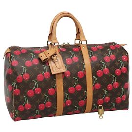 LOUIS VUITTON Monogram Cherry Keepall 45 Boston Bag M95011 LV Auth 113808SAM Monogram