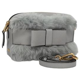 Bolsa de Ombro Miu Miu Cinza Auth 115374SAM Marrom