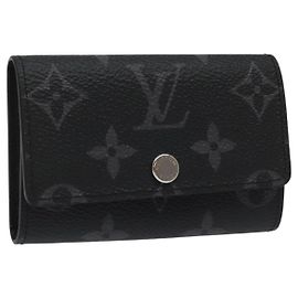 LOUIS VUITTON Monogram Eclipse Multicles6 Estuche para Llaves M82603 LV Auth EC409M Monograma
