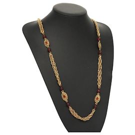 Collar de cadena Mark COCO de CHANEL en metal dorado CC Auth BA1373SAM Dorado