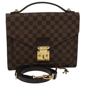 LOUIS VUITTON Borsa Monceau 28 Damier Ebene SPO 2way N48088 LV Auth 47539SAV Damier ebene