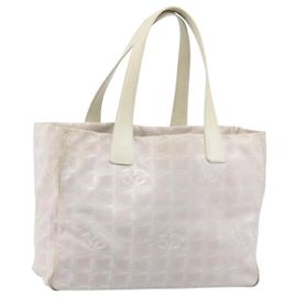 CHANEL Nuova Borsa Tote da Viaggio Nylon Rosa Oro CC Auth BA11718 Rosa D'oro