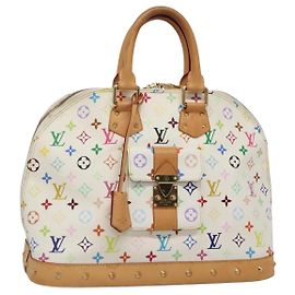 LOUIS VUITTON Handtasche Alma GM Monogram Multicolor Weiß M40441 LV Auth 105944V Weiß