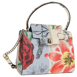 Bolsa de mão Vala em couro 2 em 1 multicolorida dourada Auth 145624SAV da Salvatore Ferragamo Multicor Dourado