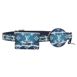 LOUIS VUITTON Cinturón Monogram Escal 37,6" Azul M0253W LV Auth 147571SM Azul Monograma