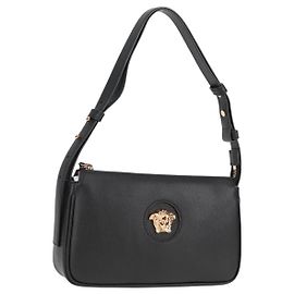 Borsa a Spalla in Pelle Nera e Dorata Auth 118815V VERSACE Nero D'oro