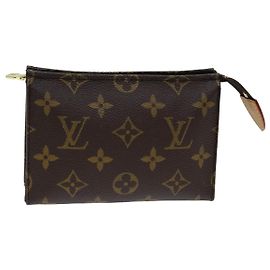 LOUIS VUITTON Poche Toilette Monogram 15 M47546 LV Auth 75701 Monogramma