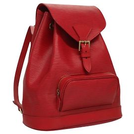 LOUIS VUITTON Epi Montsouris MM Backpack Monaco 700th Red LV Auth BD973SAV Red
