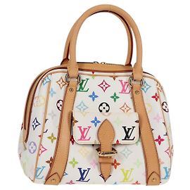 LOUIS VUITTON Sac à main Priscilla Monogram Multicolore Blanc M40096 Auth 127133SAV Blanc