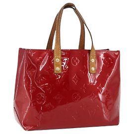 LOUIS VUITTON Sac Reade PM Monogram Vernis Pomme D'amour M91990 LV Auth 169598 Rouge