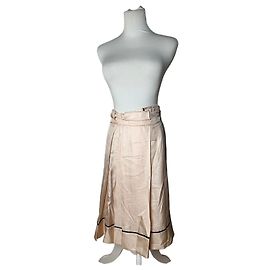 Céline Falda de seda vintage Celine rosa Rosa