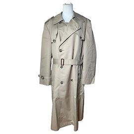 Trench coat de lona vintage Dior L Beige Beige