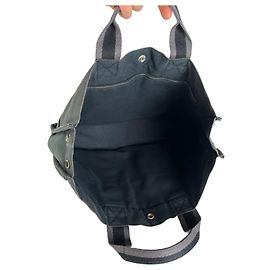 Borsa tote in tela vintage Hermès nera Nero