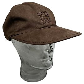 Boné SnapBack de Veludo Vintage Givenchy Marrom Marrom