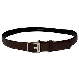 Vintage Dior Snake Emblossed Leather Belt Brown Brown