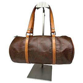 Borsa da bowling vintage Etro paisley arancione e marrone Arancione