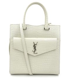 Bolsa de couro marfim Saint Laurent Cru