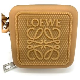 Loewe Anagram Rubber Coin Case Wallet Brown