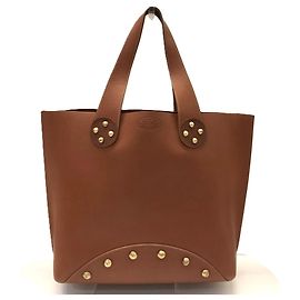 Céline Bolsa tote de couro marrom Celine Marrom