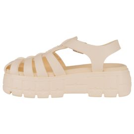 Miu Miu EVA Platform Cage Sandals Rubber Ivory Women EU 37 Beige