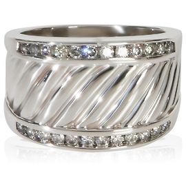 Anello Cigarro in Argento Sterling e Diamanti David Yurman Altro