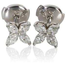 Tiffany & Co. Platinum Diamond Small Model Victoria Earrings Other