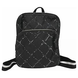 Chanel Black Nylon Backpack Black