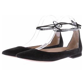 Gianvito Rossi Ballerines noirs avec strass Noir