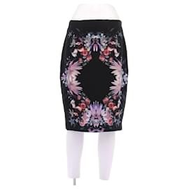 Givenchy Schwarzer Midirock mit Druck Schwarz